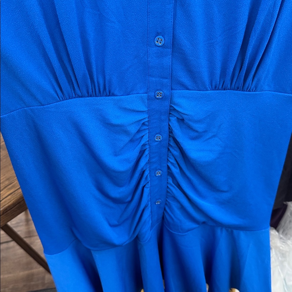NWT • Adrianna Papell • Women's Knit Short Dress • 💙 Size 14 • Indigo • AC401 - Picture 10 of 11